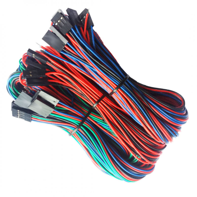Kit de câblage Ramps 1.4 fils fin de course moteur capteur thermique Imprimante 3D RepRap Prusa Câbles Dupont 12040404 DHM