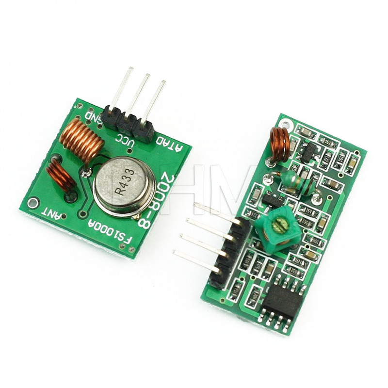 Módulos RF 433MHz par Rx + Tx Arduino Radio inalámbrica - transmisor y receptor Módulos Arduino 08020205 DHM