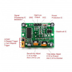 HC-SR501 Sensor PIR - Arduino IR Infrarrojo - Vigilancia de movimiento Módulos Arduino 08020204 DHM