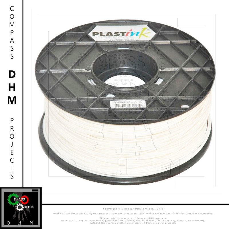 1000g ABS filament Plastink 1.75 mm - 1kg NATURALE ABS Plastink 13030302 DHM
