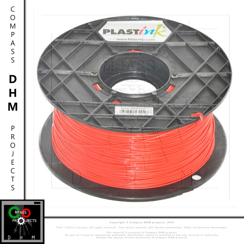 1000g ABS filament Plastink 1.75 mm - 1kg ROUGE ABS Plastink 13030304 DHM