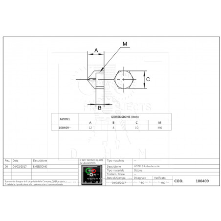 Nozzle Budaschnozzle hotend 0.50 mm