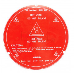 Piatto riscaldato MK2Y 12V PCB Heatbed Round 200 mm 20 cm 3D Printer Piani serie MK11010106 DHM