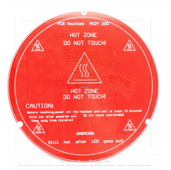 Lit chauffant Mk2Y ROND aluminium Ø20cm Plateau chauffant imprimante 3D Reprap Prusa Hauts série MK 11010106 DHM