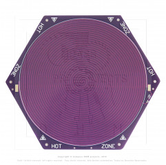 Placa hexagonal Delta púrpura 170 mm PCB Delta Mini Kossel 3D Printer Reprap 12V 100W Otros suelos calefactados 11010301 DHM