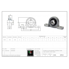 Bearing with an aluminium pillow Shape Flange Unit KP000 Ball bearing with bracket 04030102 DHM