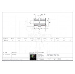 Puleggia GT2 Ø 5mm 20 denti H6 doppia testa Pulegge GT205011201 DHM