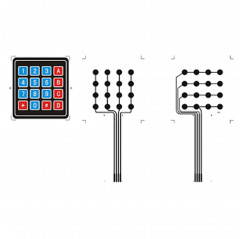 4x4 numeric keypad 16 keys keypad Arduino Raspberry Pi 3D print Modules Arduino 08020215 DHM