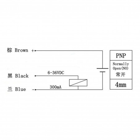 Sensor de proximidad inductivo LJ12a3-4-z/bx Arduino NPN 6-36Vdc NO Impresión 3D