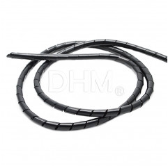 Polyethylene Flexible spiral tube Wire Wrap (for 1 meter) Ø6 mm black Spiral tube 12080201 DHM