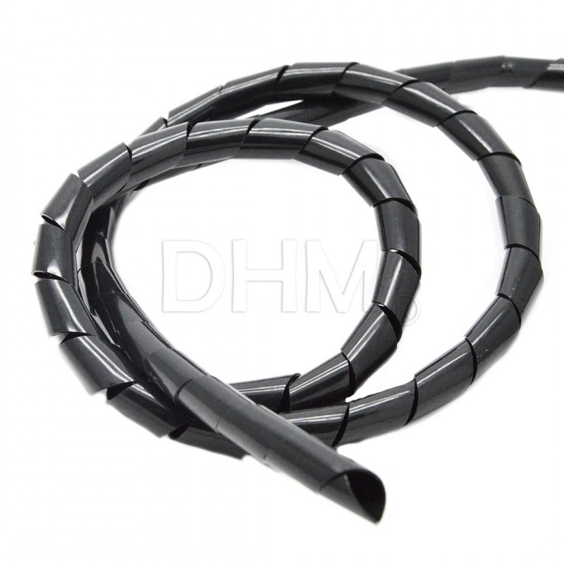 Gaine spirale de 10 mm noir au mètre Tube en spirale 12080205 DHM