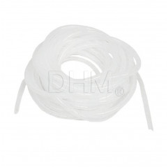 Tubo espiral flexible de polietileno Envoltura de alambre (for 1 meter) Ø10 mm transparent white Tubo en espiral 12080206 DHM