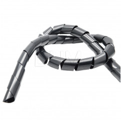 Tubo espiral flexible de polietileno Envoltura de alambre (for 1 meter) Ø20 mm black Tubo en espiral 12080211 DHM