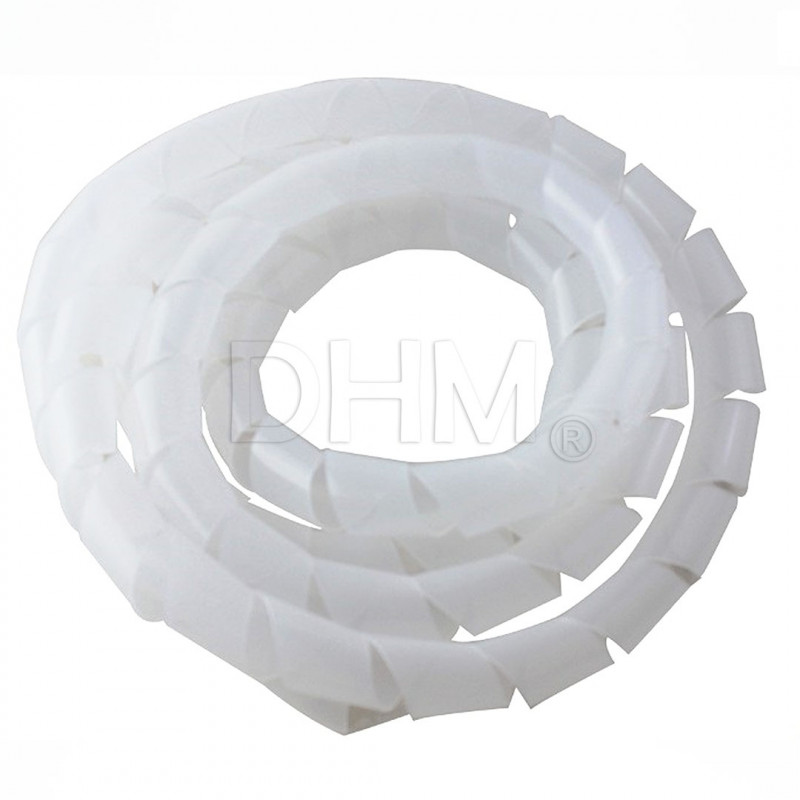 Polyethylene Flexible spiral tube Wire Wrap (for 1 meter) Ø20 mm transparent white Spiral tube 12080212 DHM