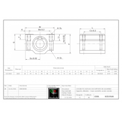 Linear bearing with housing SC35UU Linear bushings with closed housing unit 04060109 DHM