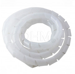 Polyethylene Flexible spiral tube Wire Wrap (for 1 roll about 2.5m) Ø20 mm transparent white Spiral tube 12080222 DHM