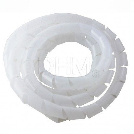 Spirale flessibile portacavi D interno 10 mm bianca al m guaina avvolgicavi 
