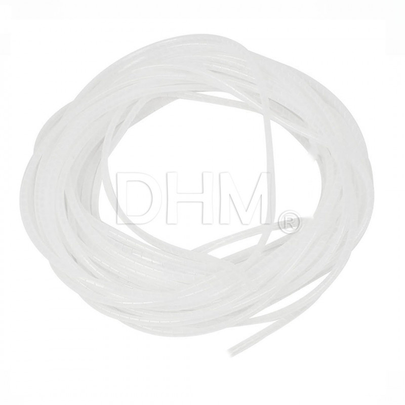 Polyethylene Flexible spiral tube Wire Wrap (for 1 roll about 15m) Ø6 mm transparent white Spiral tube 12080214 DHM
