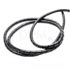 Tubo espiral flexible de polietileno Envoltura de alambre (for 1 roll about 12m) Ø8 mm black Tubo en espiral 12080215 DHM