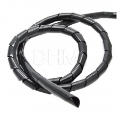 Polyethylene Flexible spiral tube Wire Wrap  (for 1 roll about 9.5m) Ø10 mm black Spiral tube 12080217 DHM