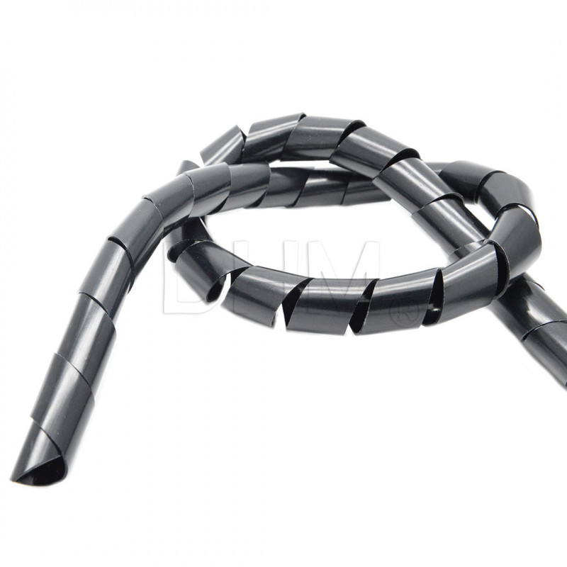 Tubo espiral flexible de polietileno Envoltura de alambre (for 1 roll about 2.5m) Ø20 mm black Tubo en espiral 12080221 DHM