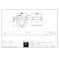 Linear bearing with housing - open standard SBR12UU Linear bushings with open housing unit 04060303 DHM