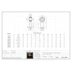 Giunto U testa a snodo femmina - Serie NHS - NHS14 - M14x2 Snodi04070102 DHM