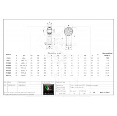 Female U-head joint - PHS Series - PHS16 F - M16x2 - right-hand thread End bearings and ball joints 04070204 DHM