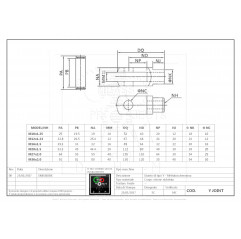 Acoplamiento en Y - Horquilla roscada hembra - M16x1,5 cojinetes de extremo y rótulas 04090103 DHM