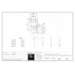 Push-in fitting union elbow PV 5/32 Pneumatic fittings 15011301 DHM