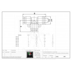 Conector T PE 04 Racores neumaticos 15011201 DHM