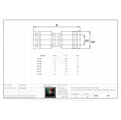 Conector recto PU 04 Racores neumaticos 15011401 DHM