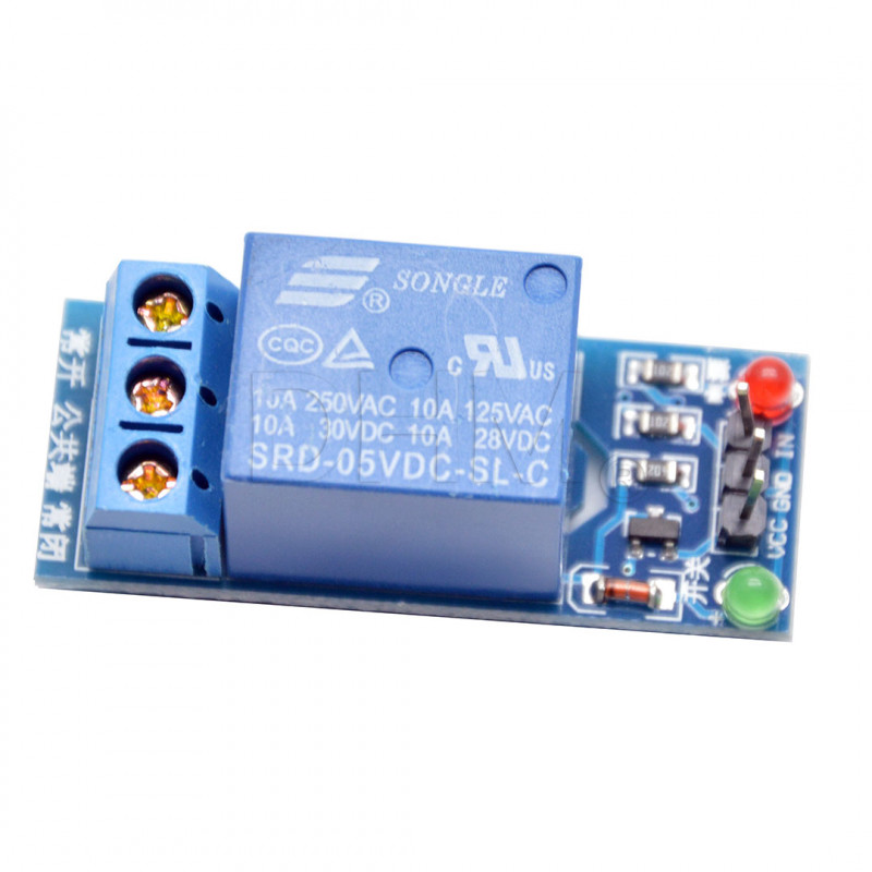 Módulo de relé 1 channel 5V DC - 250 V AC model SRD-05VDC-SL-C Relé 09050201 DHM