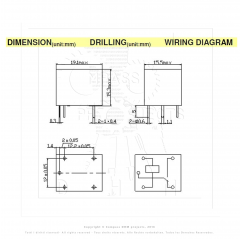 Relaismodul 2 channels 5V DC - 250 V AC model SRD-05VDC-SL-C Relais 09050202 DHM