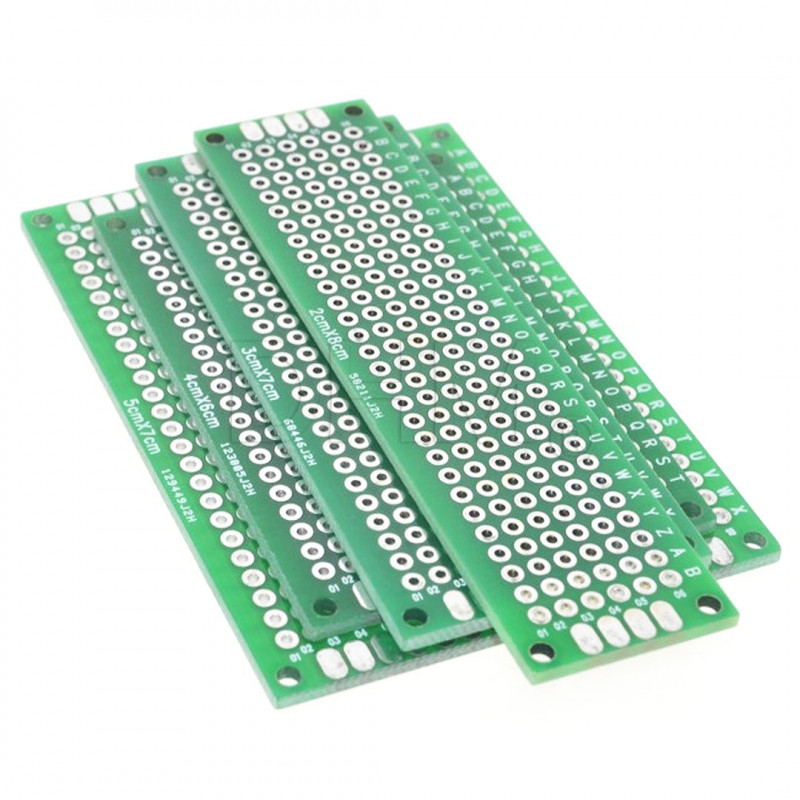 Set 4 pezzi basetta millefori vetronite FR-4 doppia faccia PCB Arduino Moduli Arduino08020219 DHM