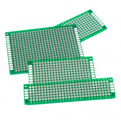 Set 4 pezzi basetta millefori vetronite FR-4 doppia faccia PCB Arduino