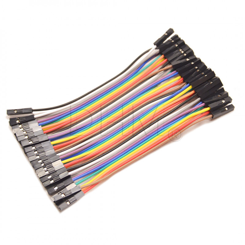 40pcs Dupont femelle à femelle 10cm couleur Jumper Fils câbles pour Arduino Breadboard Câbles Dupont 12040101 DHM