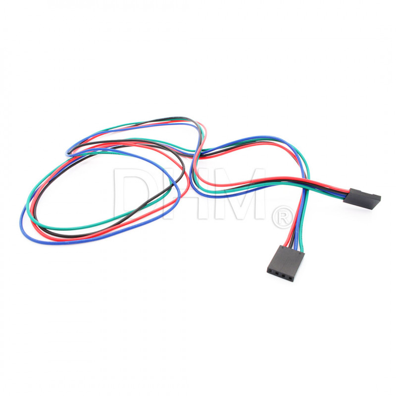 Dupont jumper wire - 4 pin - female female cavo 70 cm motore nema 17 3D printer - ARDUINO Cavi Dupont12040403 DHM