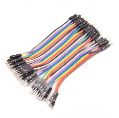 40pcs Dupont mâle à mâle 10cm couleur Jumper Fils câbles pour Arduino Breadboard Câbles Dupont 12040301 DHM