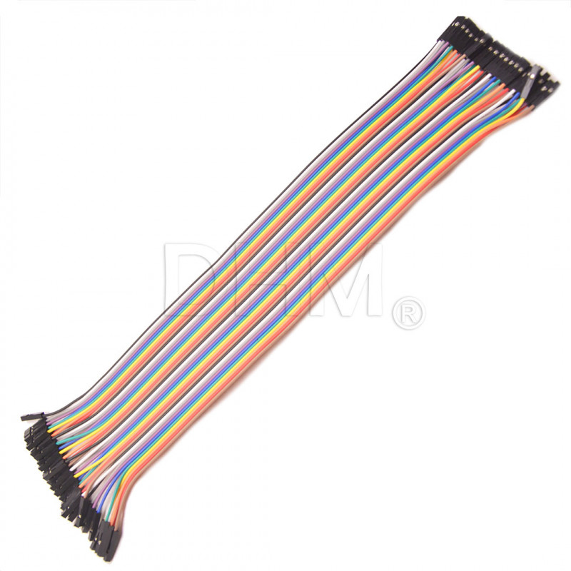 40pcs Dupont femelle à femelle 30cm couleur Jumper Fils câbles pour Arduino Breadboard Câbles Dupont 12040103 DHM