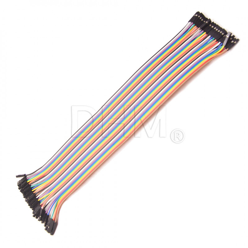 40 cavetti Dupont femmina femmina 20 cm ponticelli cavi flessibili jumper separabili Arduino Cavi Dupont12040102 DHM