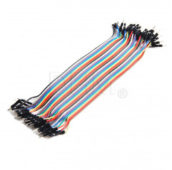 40pcs Dupont mâle à mâle 20cm couleur Jumper Fils câbles pour Arduino Breadboard Câbles Dupont 12040302 DHM