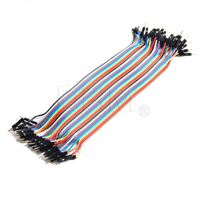 40pcs Dupont mâle à mâle 20cm couleur Jumper Fils câbles pour Arduino Breadboard Câbles Dupont 12040302 DHM
