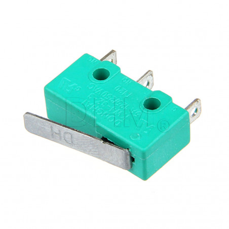 Microswitch A Pulsante Tancredi, 125V 3A, Terminali A Saldare, Deviatore Finecorsa