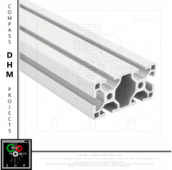 Perfiles cuadrados de aluminio - Serie 6 30x60 4 ranuras Serie 6 (ranura 8) 140104 DHM