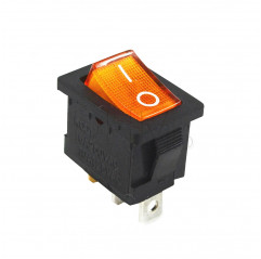 Interruttore quadro led GIALLO pulsante on/off switch 6A 250V Interruttori on/off12050402 DHM