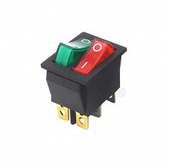 Interruttore quadro doppio led VERDE-ROSSO pulsante on/off switch 15A 250V Interruttori on/off12050405 DHM