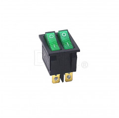 Interruttore quadro doppio led VERDE-VERDE pulsante on/off switch 15A 250V Interruttori on/off12050406 DHM