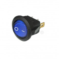 Interruttore TONDO led BLU pulsante on/off switch 6A 250V Interruttori on/off12050408 DHM