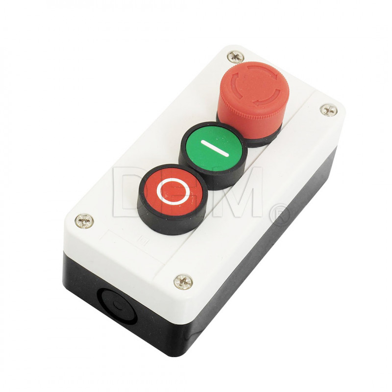 Interruptor de emergencia y encendido / apagado - ON/OFF emergency STOP button Botones 12050503 DHM